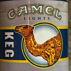 Camel Lights Keg Tin. 4 1/2 inches